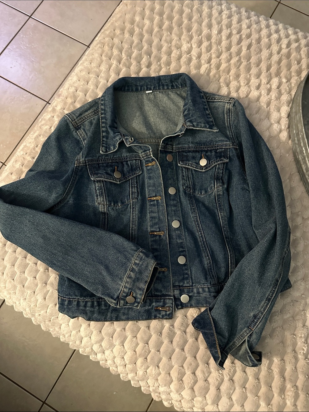 Women’s Dark Blue Denim Jacket - Classic Jean Jacket